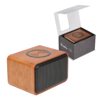 Wooden Bluetooth Speaker with Wireless Charging Pad