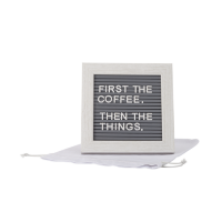 Wooden Frame Plastic Letter Board