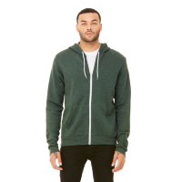 BELLA+CANVAS Poly-Cotton Fleece Full-Zip Hoodie (Unisex)