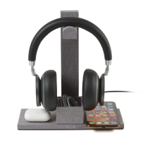 Truman Dual Wireless Charger and Headphone Stand