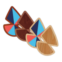 Custom Cut Flexible Wood Sticker