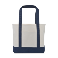 Color Accent Canvas Tote Bag
