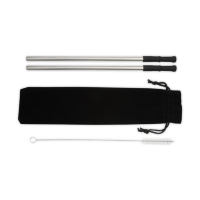 Reusable Stainless Steel Straw Set with Brush